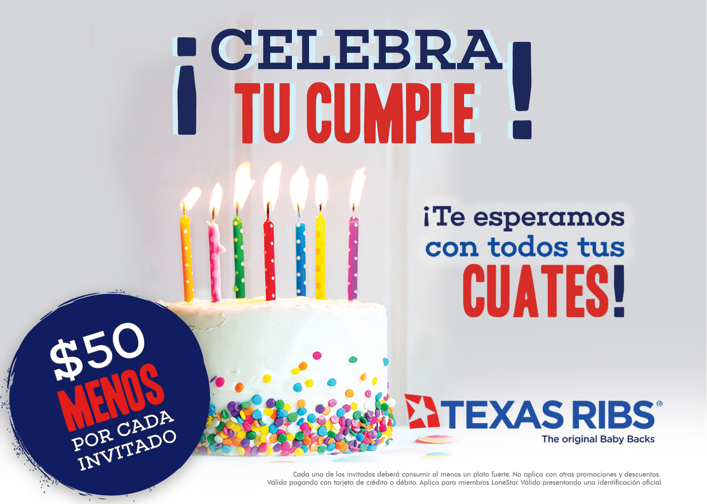 Cumpleaños Texas ribs